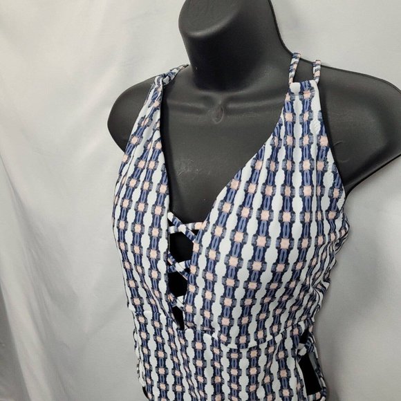 SALE 5/$25 Jessica Simpson Venice Beach Plunging Strappy One Piece Swimsuit NWT - Picture 5 of 14